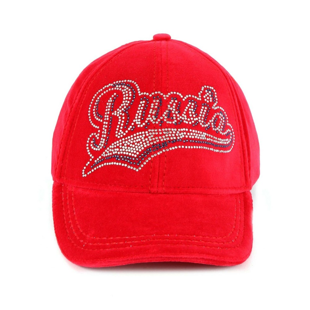 $50 BOSCO OLYMPIC TEAM RUSSIA Baseball CAP RUSSIAN Red BLING Rhinestones Hat